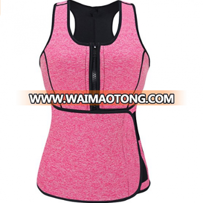 Neoprene Sauna Sweat Vest, Waist Trainer Slimming Vest For Women Weight Loss With Adjustable Waist Shaper Belt